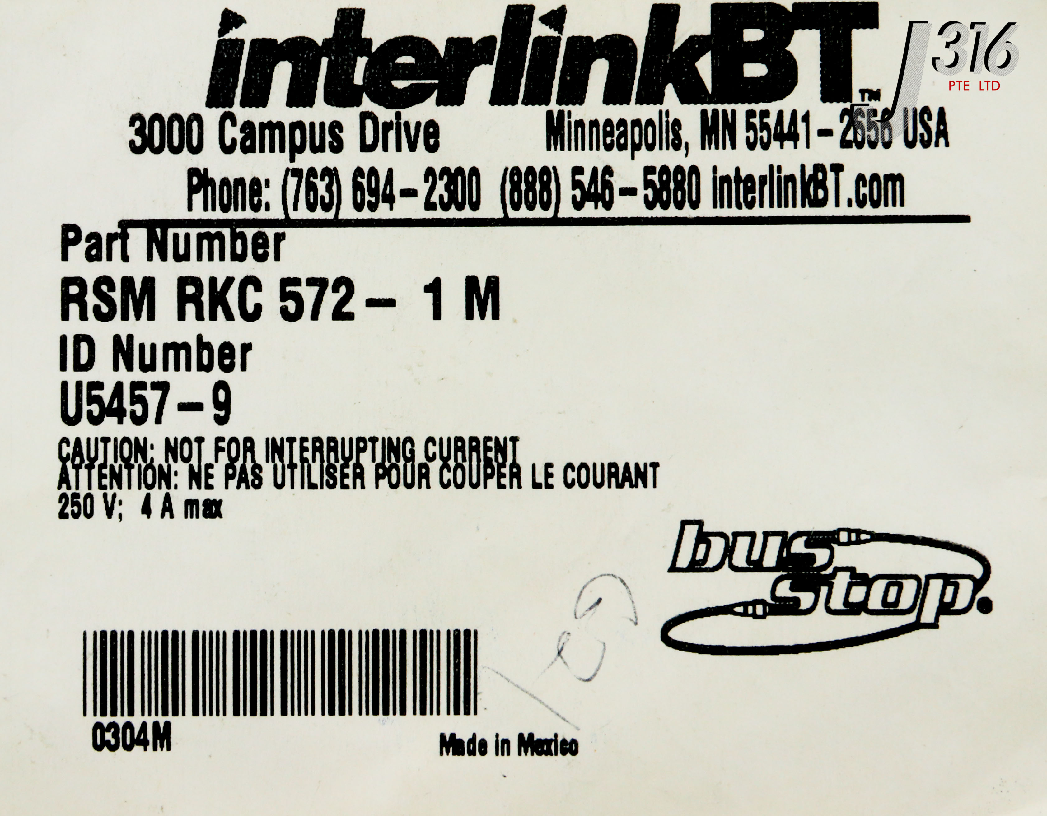 26853 TURCK STRAIGHT MALE 7/8'' MINIFAST CONNECTOR (NEW) RSM RKC
